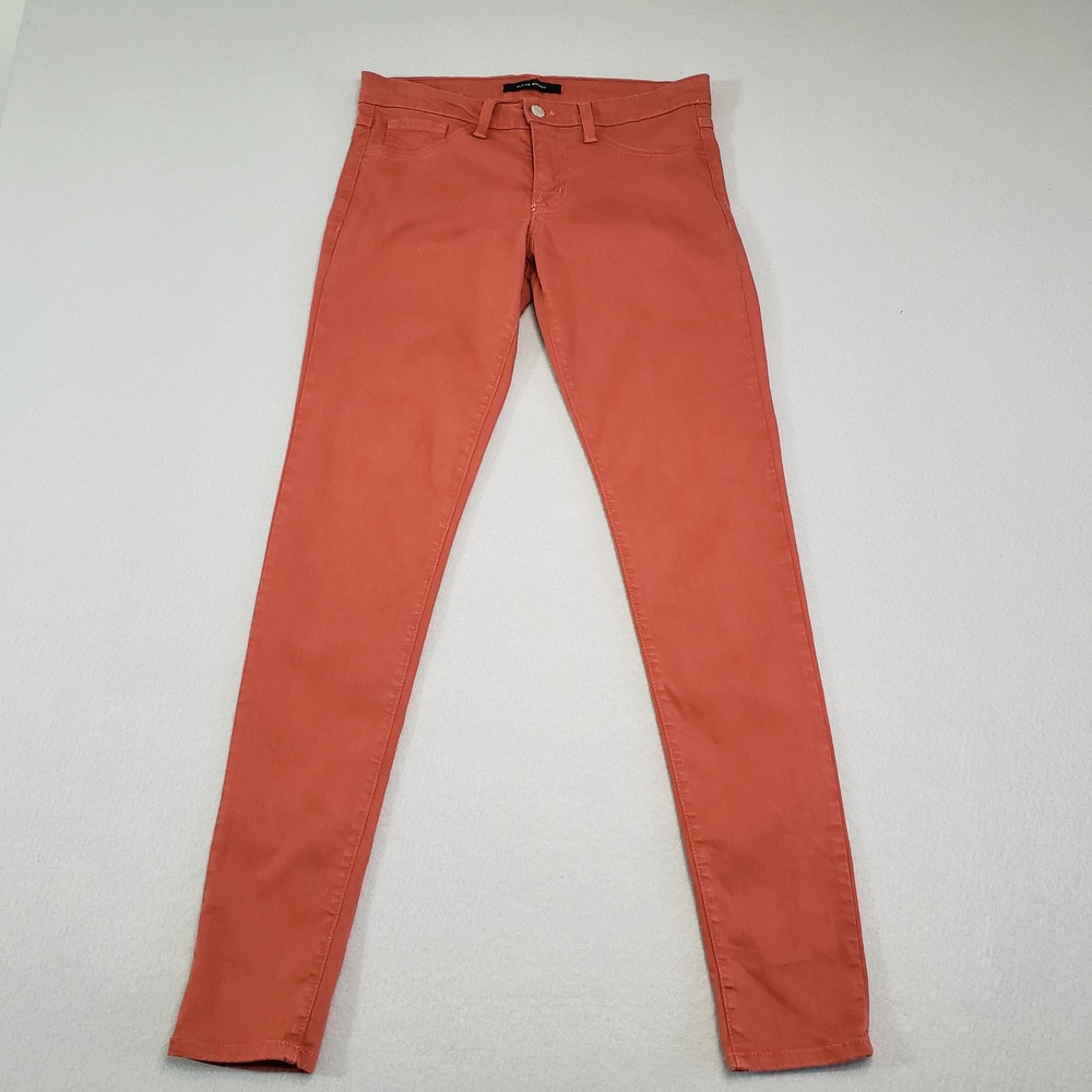 Flying Monkey‎ Womens Skinny Jeans Size 28 Rust Orange Low Rise Stretch Denim